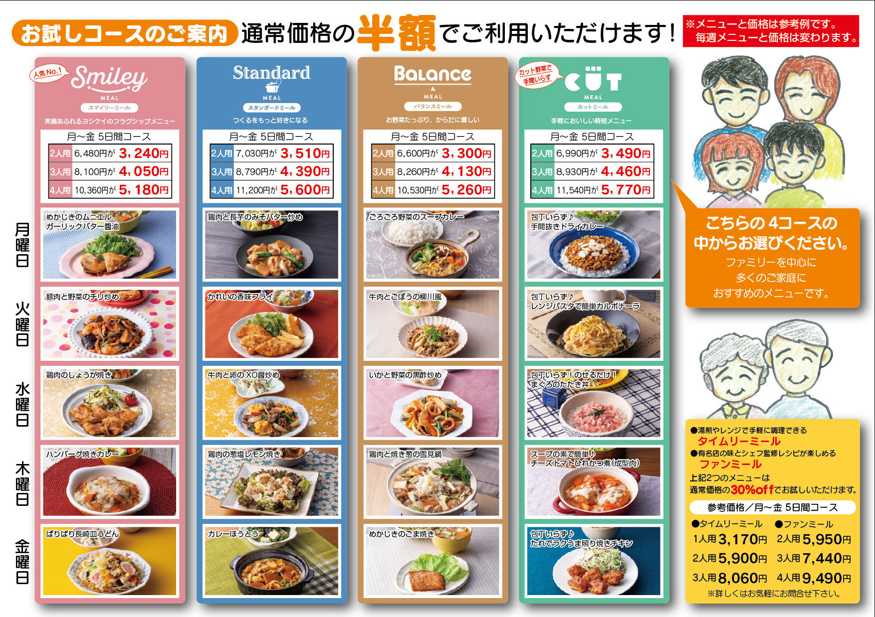 初めての方限定お試しメニュー